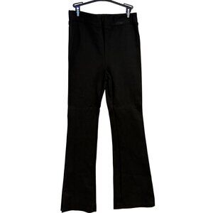 Anthro Maeve Slim Flare Black Pants‎ Size M